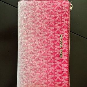 Michael Kors Pink Quilted Wallet